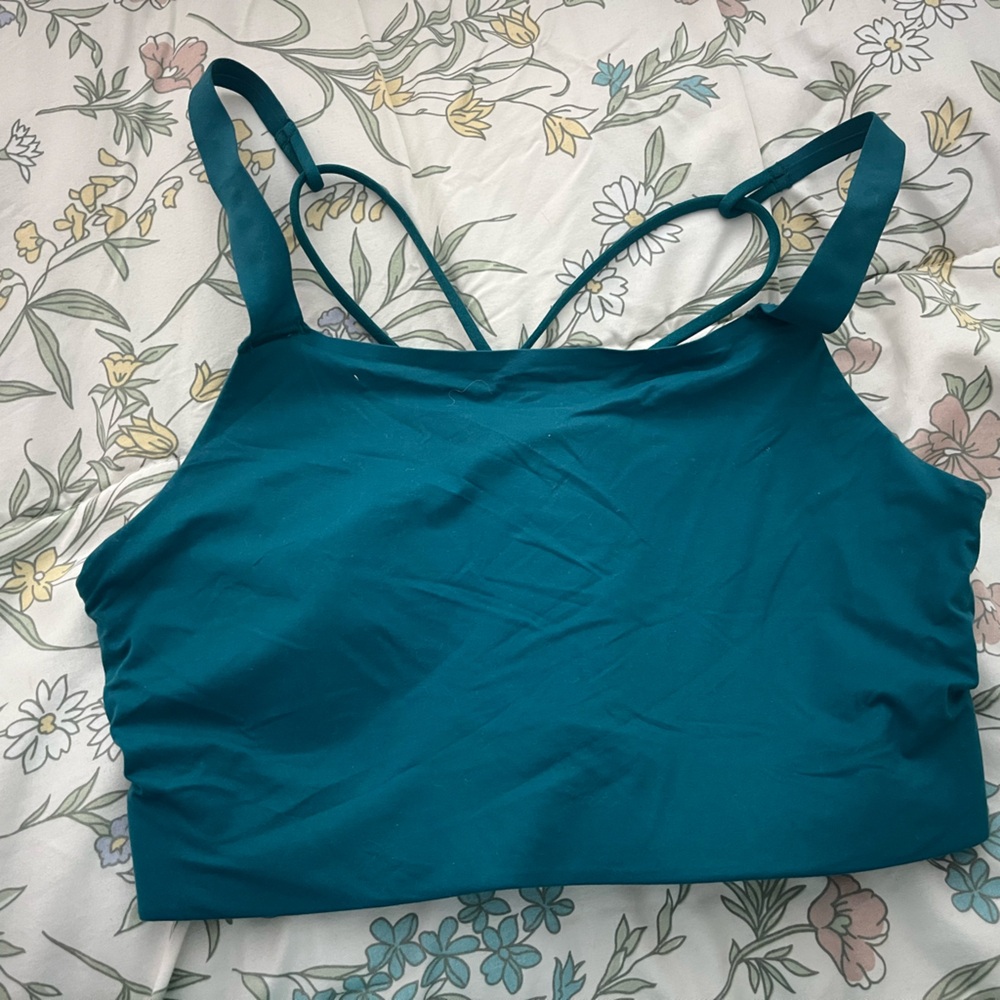 Nike Teal Dri-FIT Strappy Bra